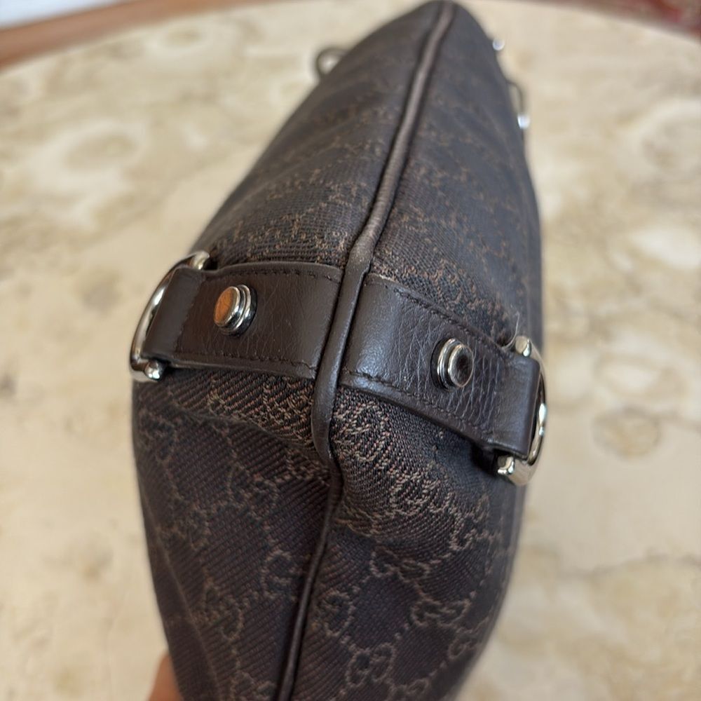 Gucci GG Canvas Abbey D-Ring Crossbody Bag Dark Brown Canvas & Leather - Picture 10 of 16